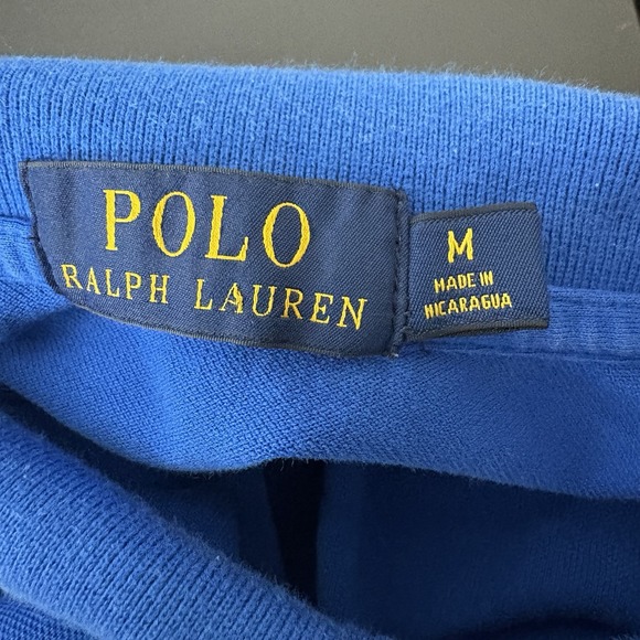 Polo Ralph Lauren Polo Shirt Boys Size Medium Blue‎ Long Sleeve Big Pony Casual - Picture 6 of 7